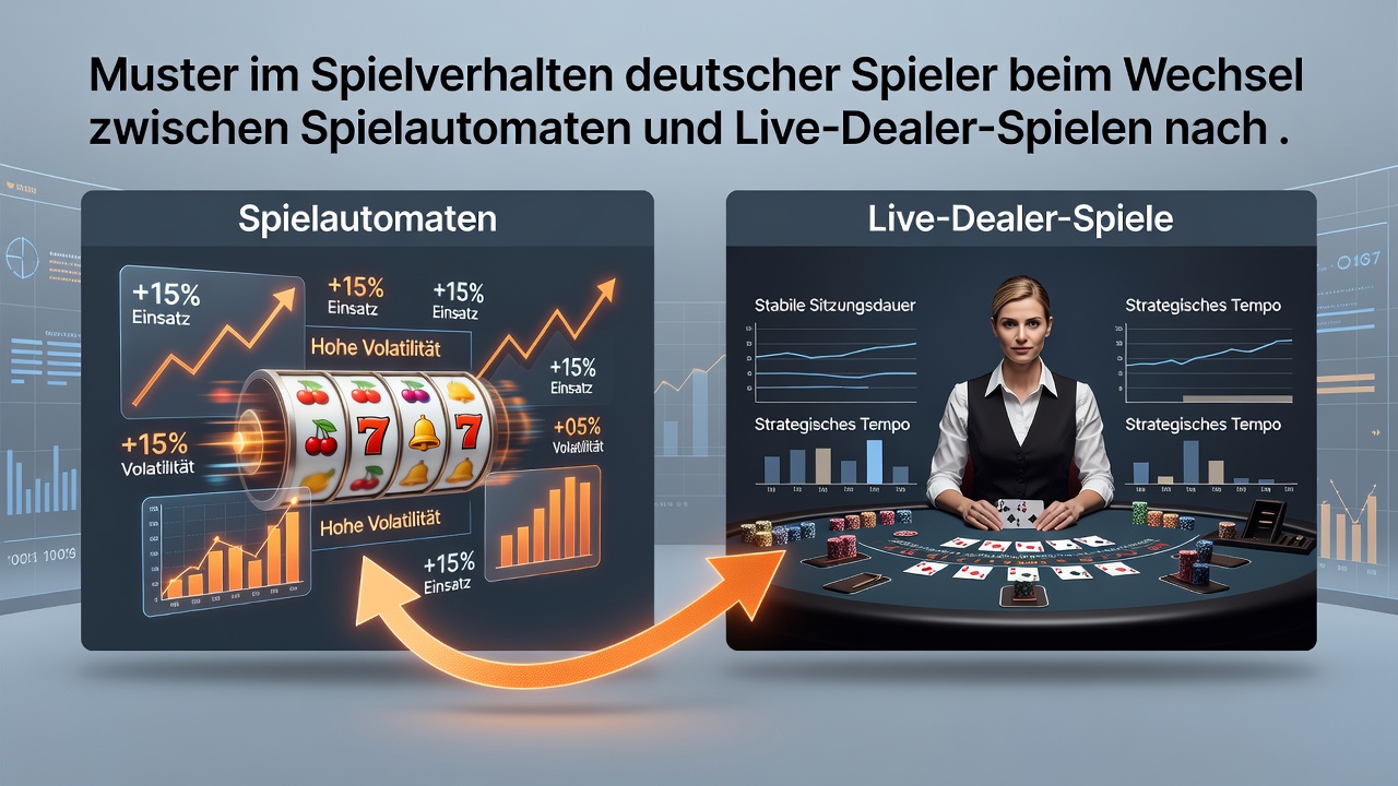 Spielerwechsel zwischen Slot- und Live-Dealer-Sessions auf einem Smartphone-Display